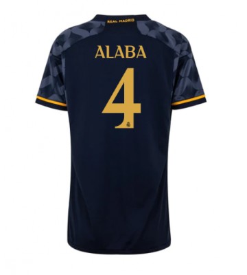Lacne Ženy Futbalové dres Real Madrid David Alaba #4 2023-24 Krátky Rukáv - Preč